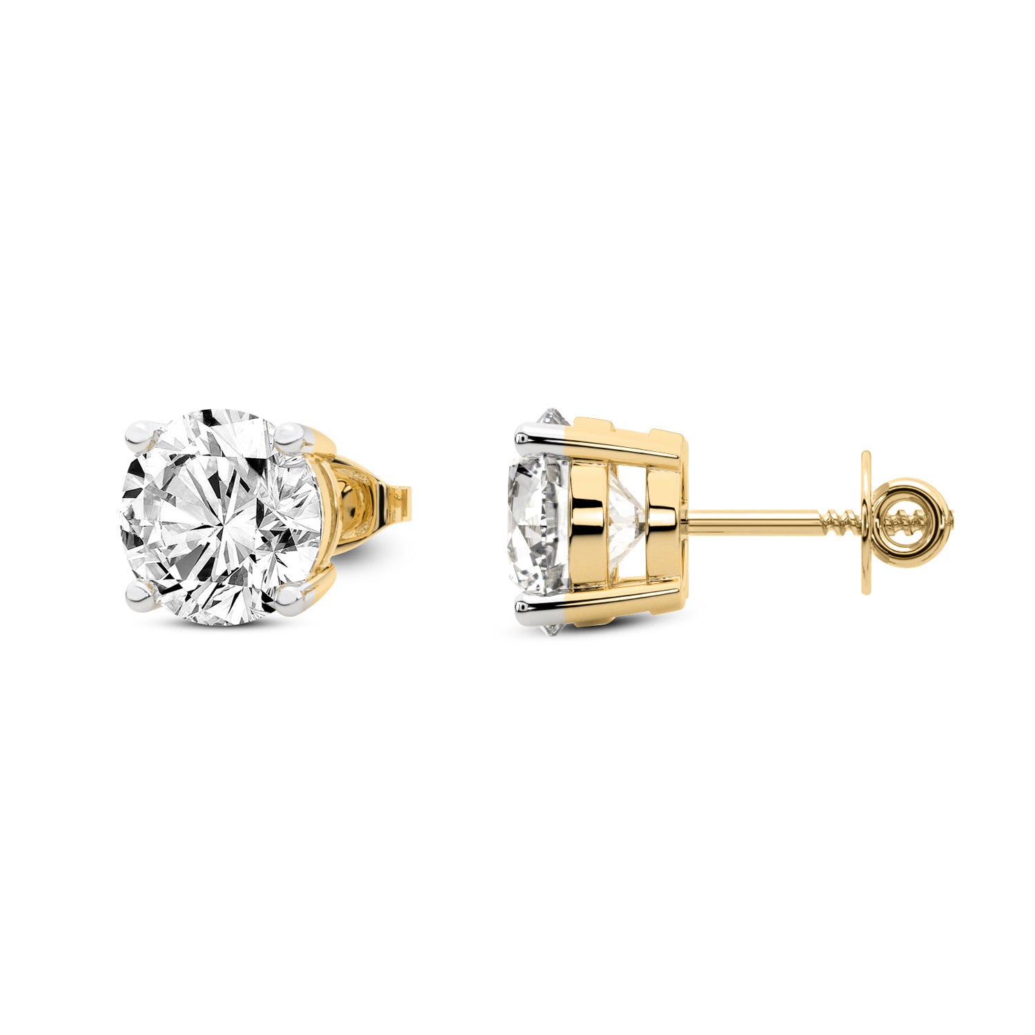 Sparkles 8.09 Carat Solitaire Stud Diamond Earring