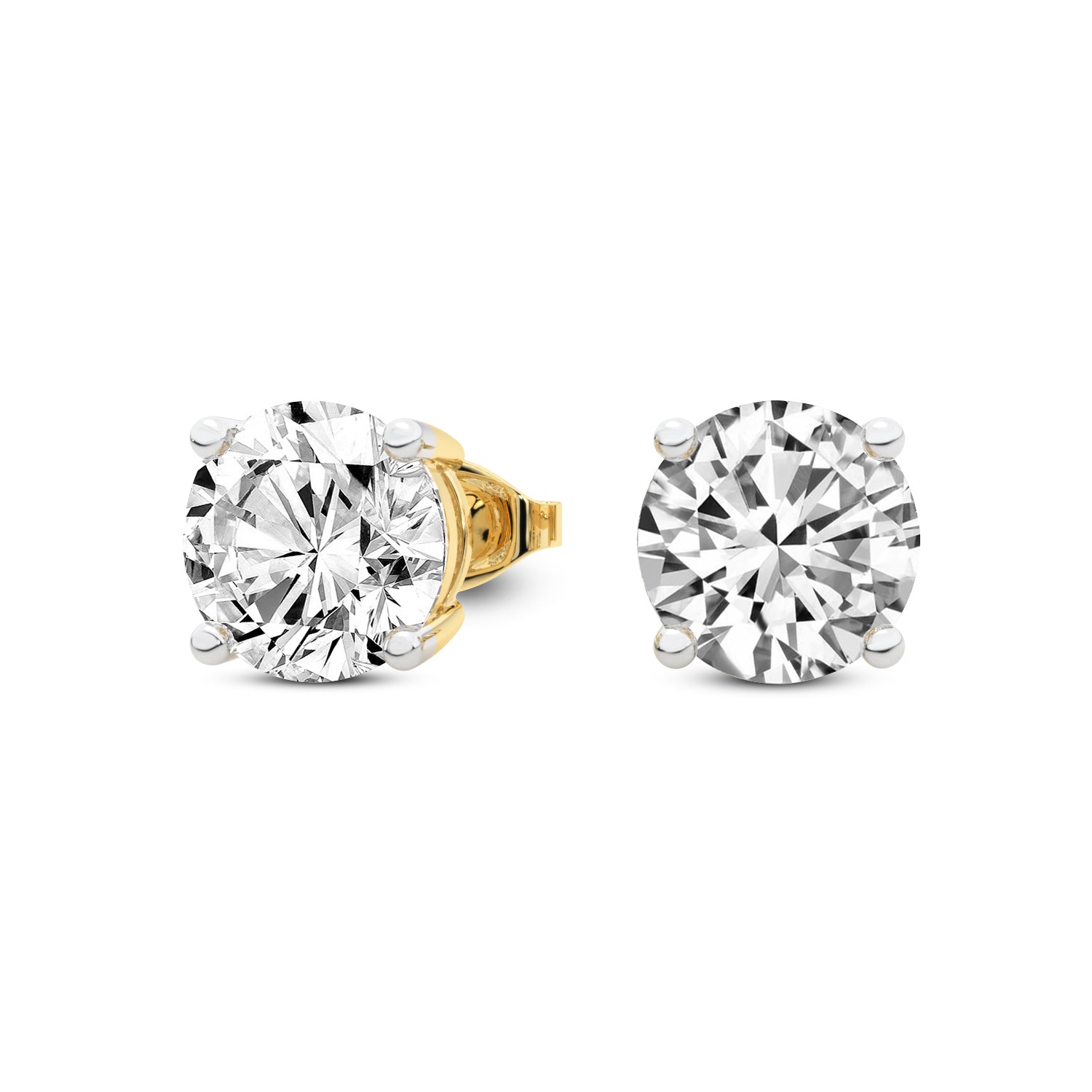 Sparkles 8.13 Carat Solitaire Stud Diamond Earring