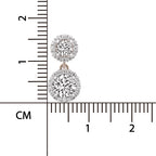 2.07 Ct  Round Shape Diamond Sasha Double Halo Earrings | 14K Rose Gold