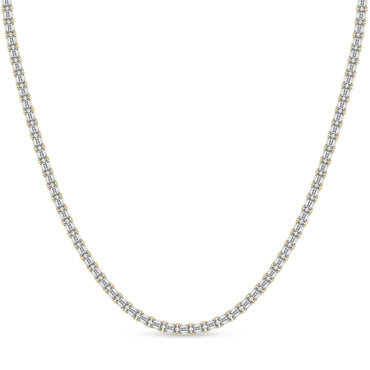 Sparkles Emerald-Cut Tennis Necklace
