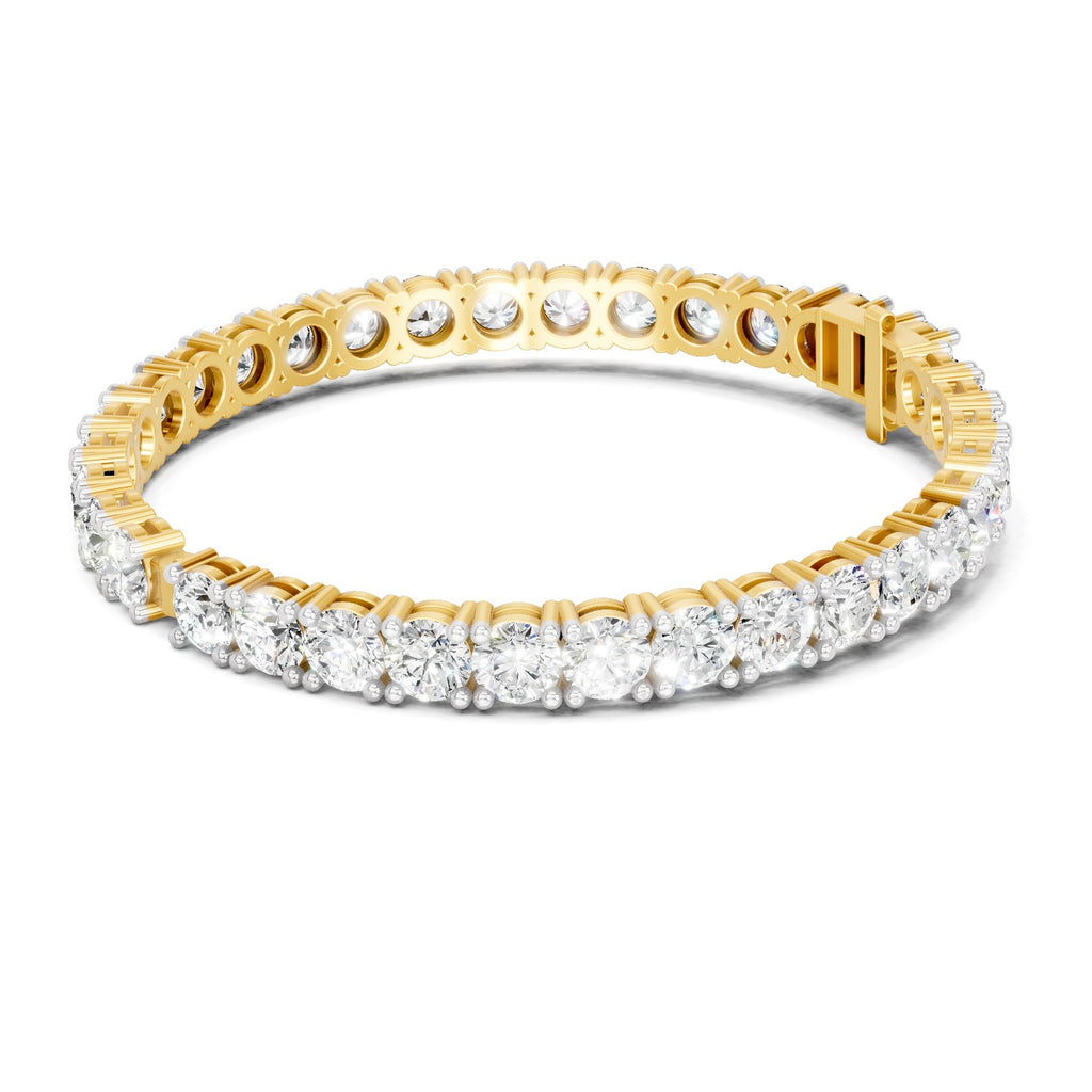 Sparkles Baguette & Pear-Shaped 22.09 Carat Diamond Bangle Bracelet