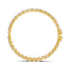Sparkles Baguette & Pear-Shaped 22.09 Carat Diamond Bangle Bracelet