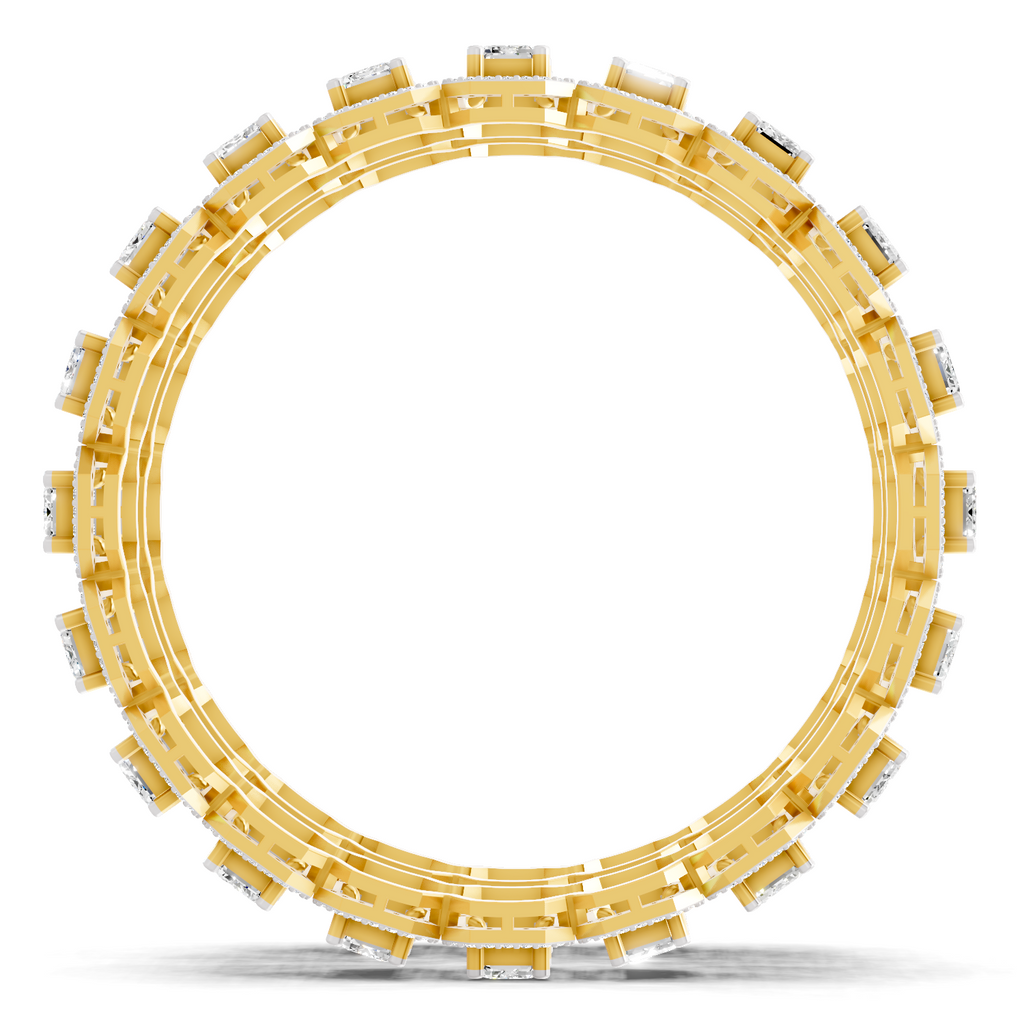 70.33 Carat Solitaire Lab Grown Diamond Bangle In 14K Gold
