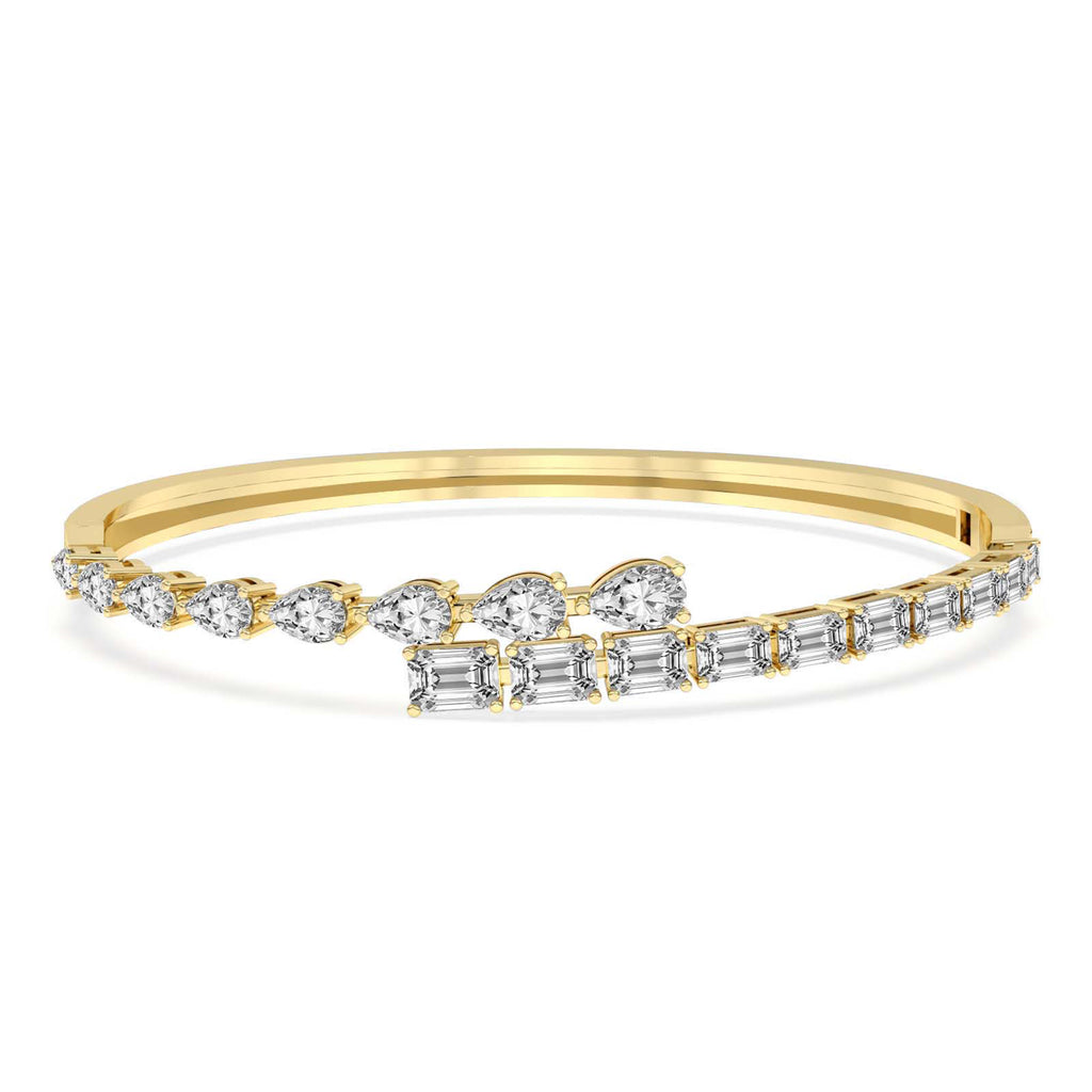 Sparkles Baguette & Pear-Shaped Bangle Bracelet