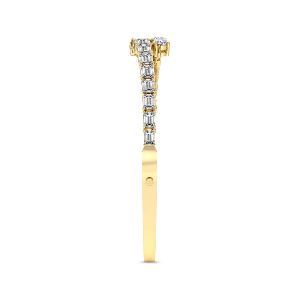 Sparkles Baguette & Pear-Shaped Bangle Bracelet