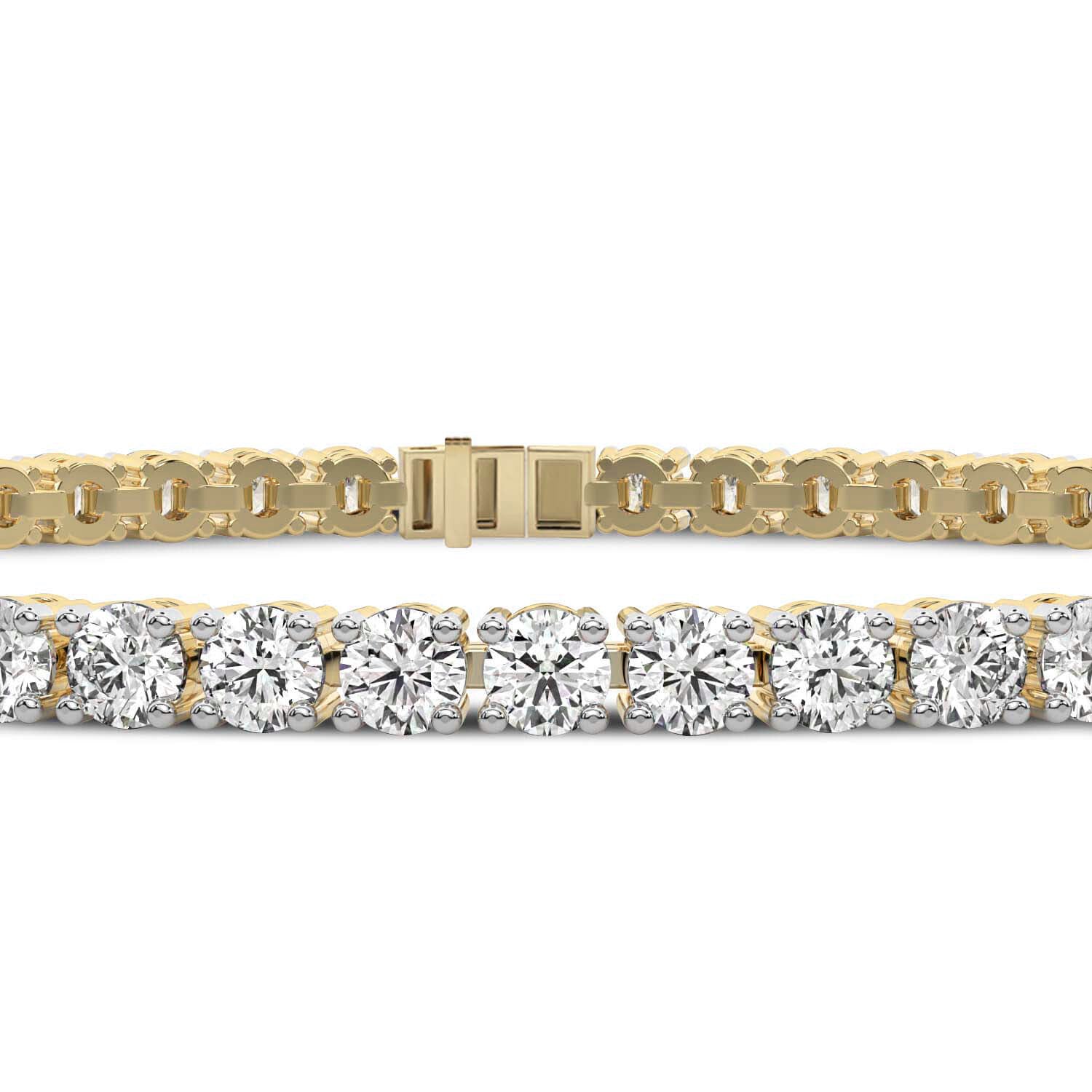 Sparkles 14K Gold in 8.02 Carat Diamond Tennis Bracelet