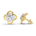 0.65 Ct Round Fashion Earrings | 14K Yellow Gold  FG VS Quality Diamonds