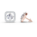 1.9 Ct Round Stud Earrings | 14K Rose Gold  FG VS Quality Diamonds