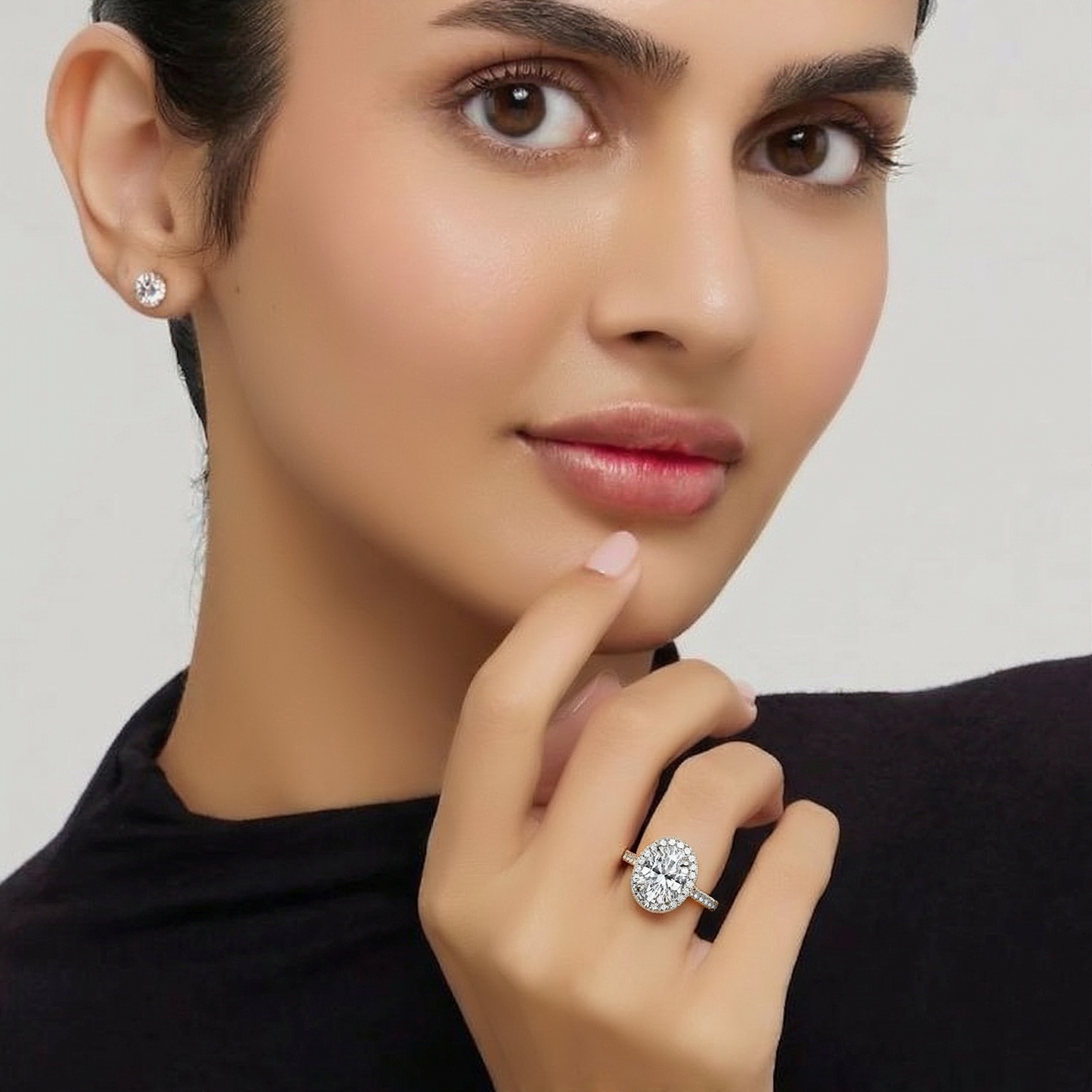 1.66 Carat Solitaire Lab Grown Diamond Ring In 14K Gold