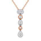 1.76 Ct Multi-Diamond Drop Necklace in 14K