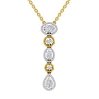 1.76 Ct Multi-Diamond Drop Necklace in 14K