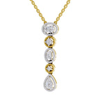 1.76 Ct Multi-Diamond Drop Necklace in 14K