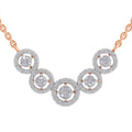 0.11 Carat 5 stone Necklace in 14K