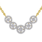 0.11 Carat 5 stone Necklace in 14K