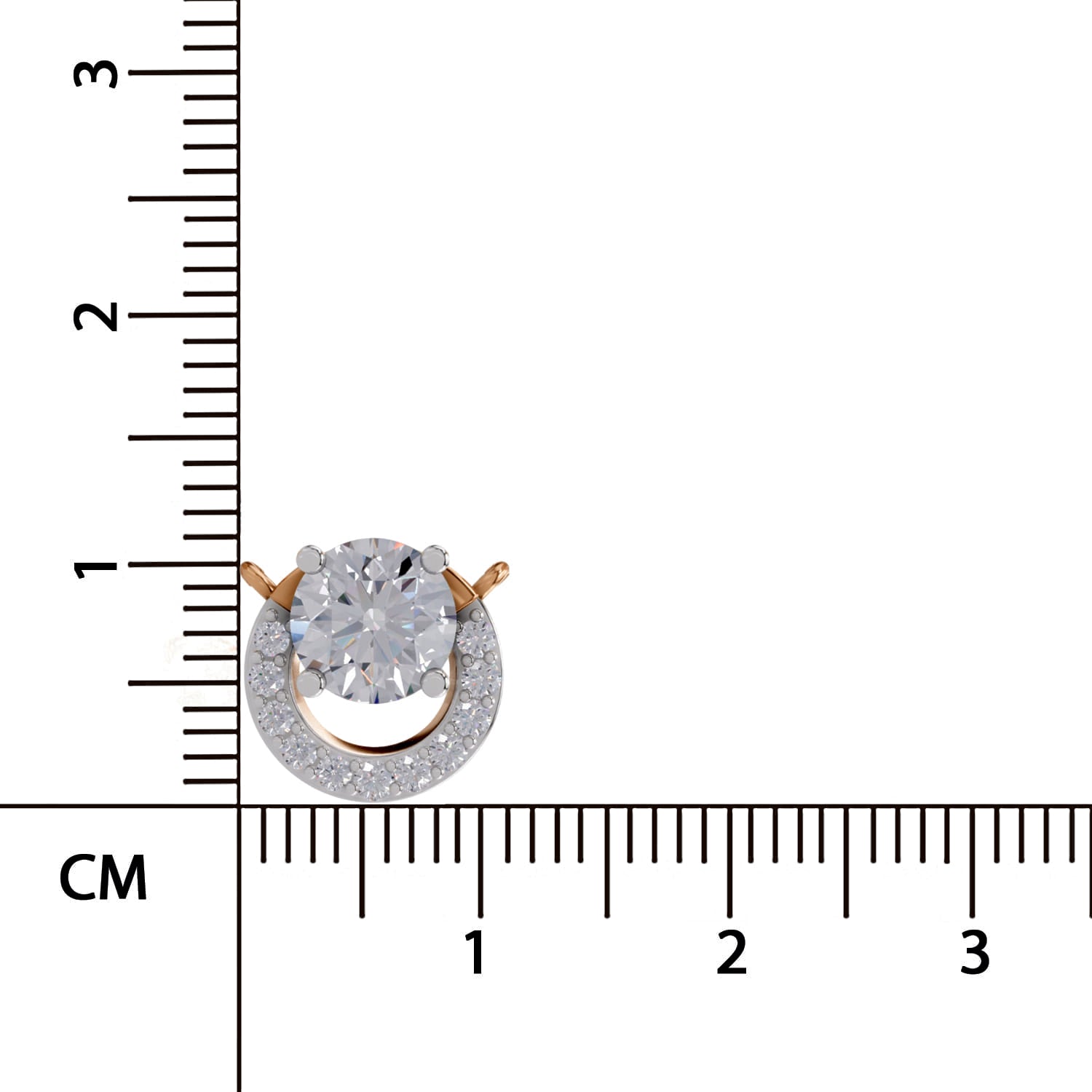 1.15 Ct Round Shape Halo Diamond Necklace | 14K Yellow Gold
