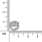 1.15 Ct Round Shape Halo Diamond Necklace | 14K Yellow Gold