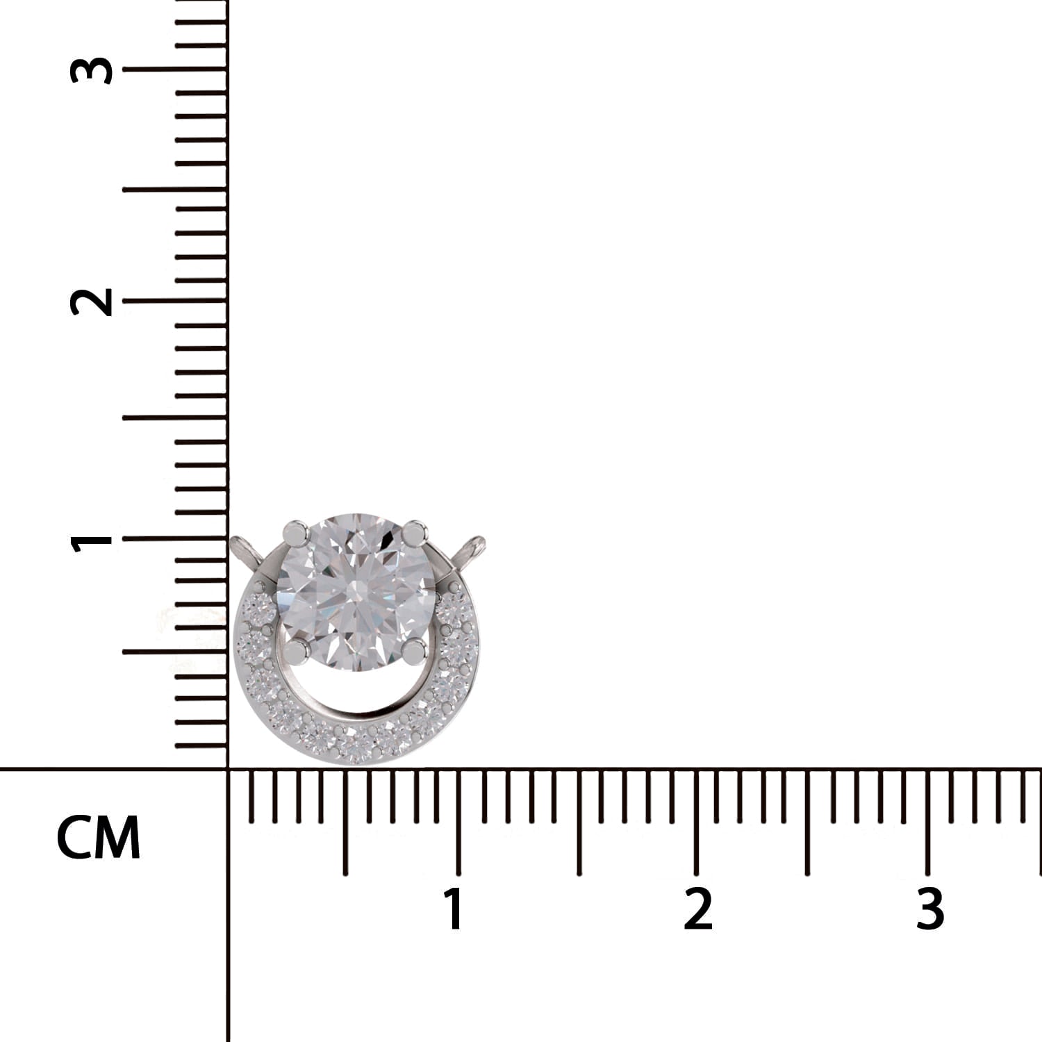 1.15 Ct Round Shape Halo Diamond Necklace | 14K Yellow Gold