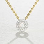 0.24 Carat Round Necklace | 14K Yellow Gold