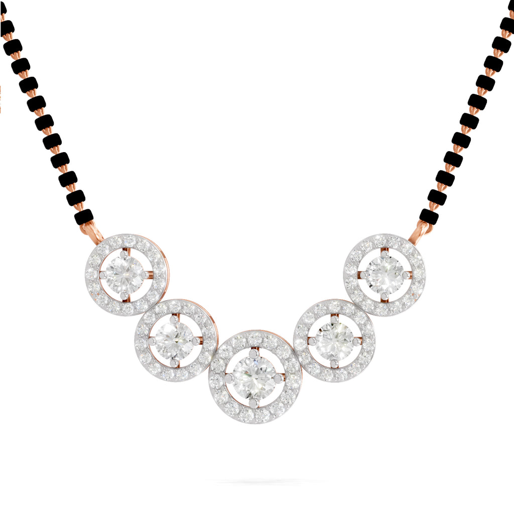 1 Ct Halo Diamond Necklace in 14K