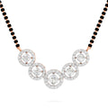 1 Ct Halo Diamond Necklace in 14K