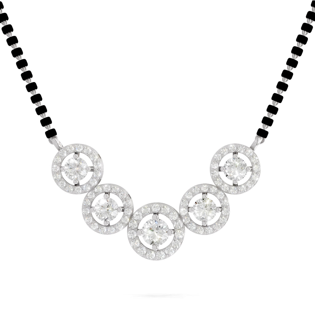1 Ct Halo Diamond Necklace in 14K