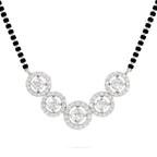 1 Ct Halo Diamond Necklace in 14K