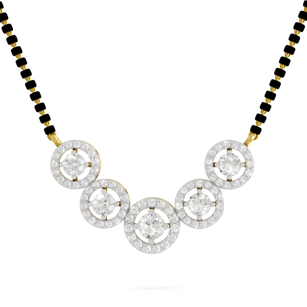 1 Ct Halo Diamond Necklace in 14K