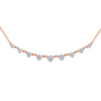 2.97 Ct Round Shape Diamond Necklace | 14K Yellow Gold