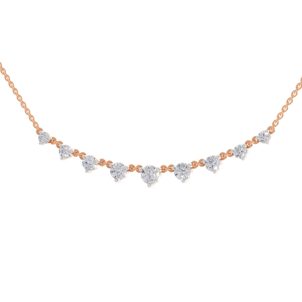 2.97 Ct Diamond Necklace in 14K