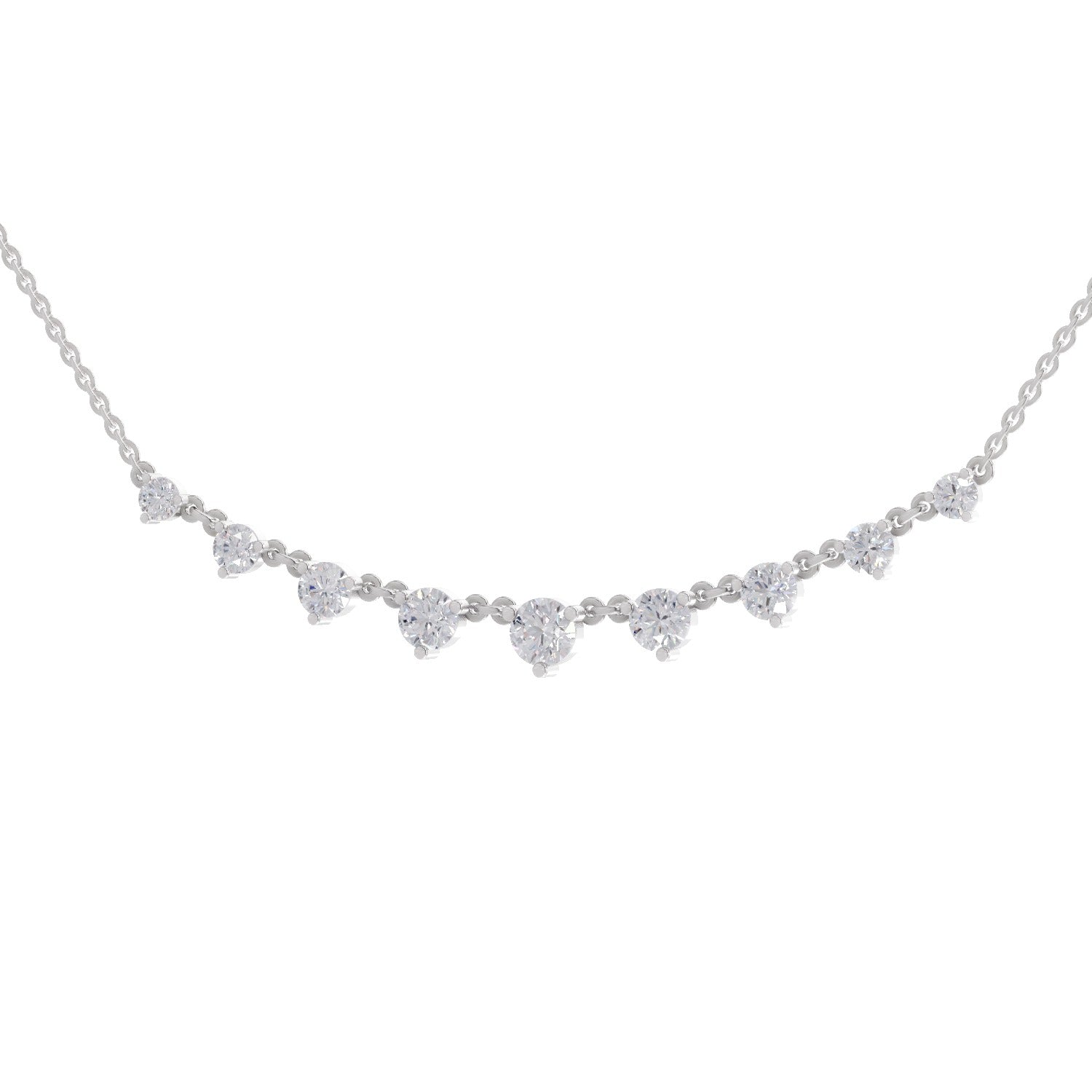 2.97 Ct Diamond Necklace in 14K