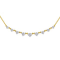 2.97 Ct Round Shape Diamond Necklace | 14K Yellow Gold