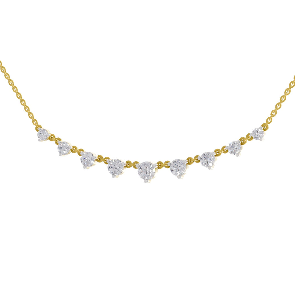 2.97 Ct Diamond Necklace in 14K