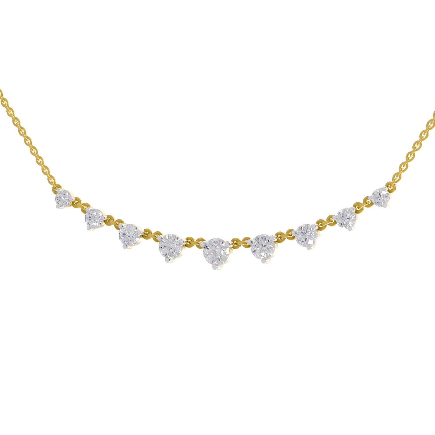 2.97 Ct Diamond Necklace in 14K
