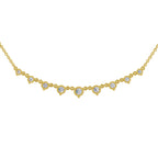 2.97 Ct Round Shape Diamond Necklace | 14K Yellow Gold