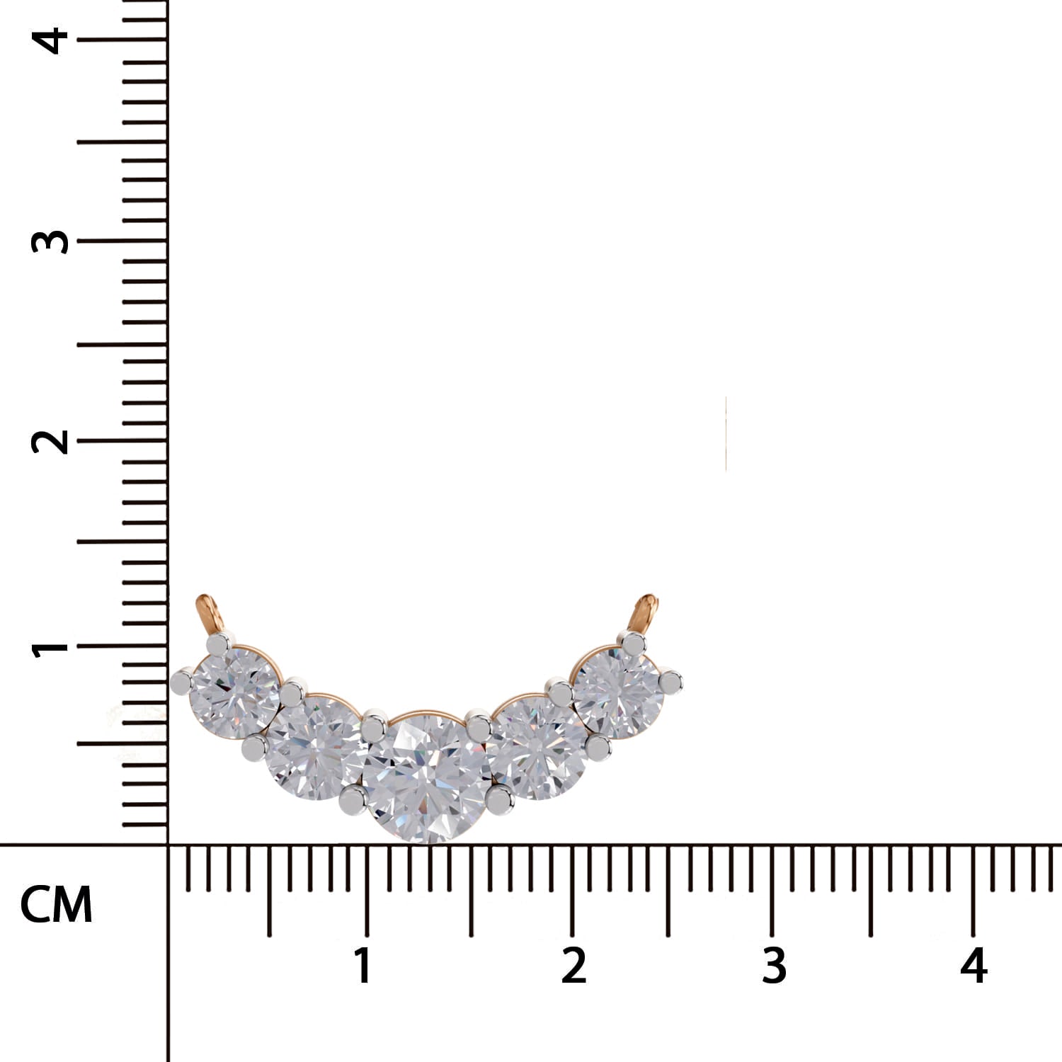 2.80 Ct Graduated Curved Diamond Necklace | 14K Yellow Gold
