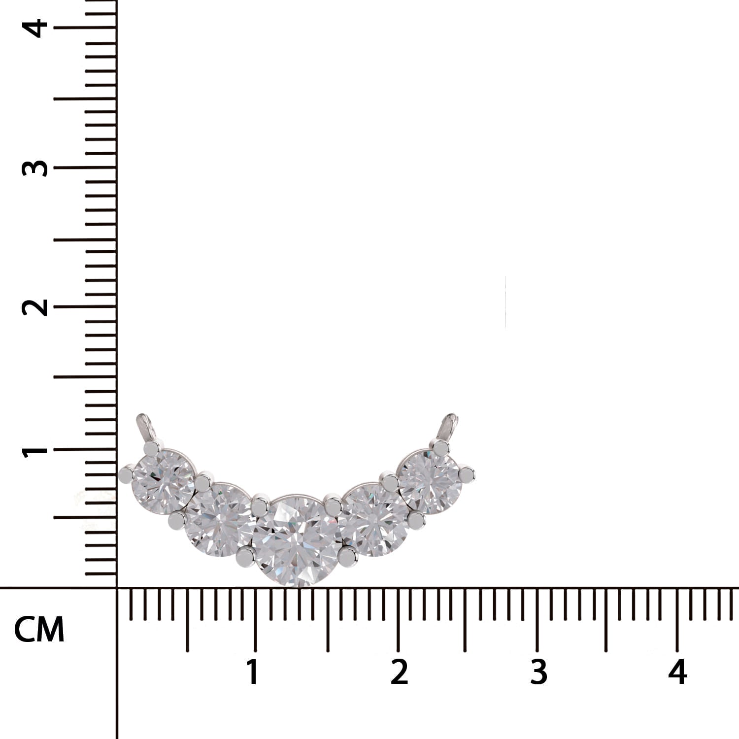 2.80 Ct Graduated Curved Diamond Necklace | 14K Yellow Gold