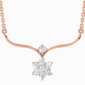 0.84 ct Floral Pendant Necklace in 14K
