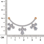 1.91 Ct Pear Floral Drop Diamond Necklace in 14K