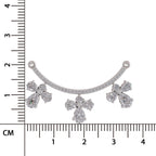 1.91 Ct Pear Floral Drop Diamond Necklace in 14K