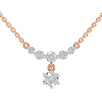 1.13 Ct Graduated Diamond Drop Necklace in 14K