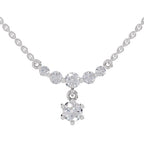 1.13 Ct Graduated Diamond Drop Necklace in 14K