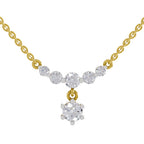1.13 Ct Graduated Diamond Drop Necklace in 14K