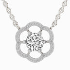 0.95 ct Diamond Pendant Necklace 14K