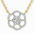 0.95 ct Diamond Pendant Necklace 14K