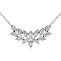 1.82 Ct Marquise Shape Cluster Diamond Necklace | 14K White Gold