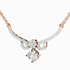 1.09 ct Graceful Drop Pendant Necklace | 14K White Gold