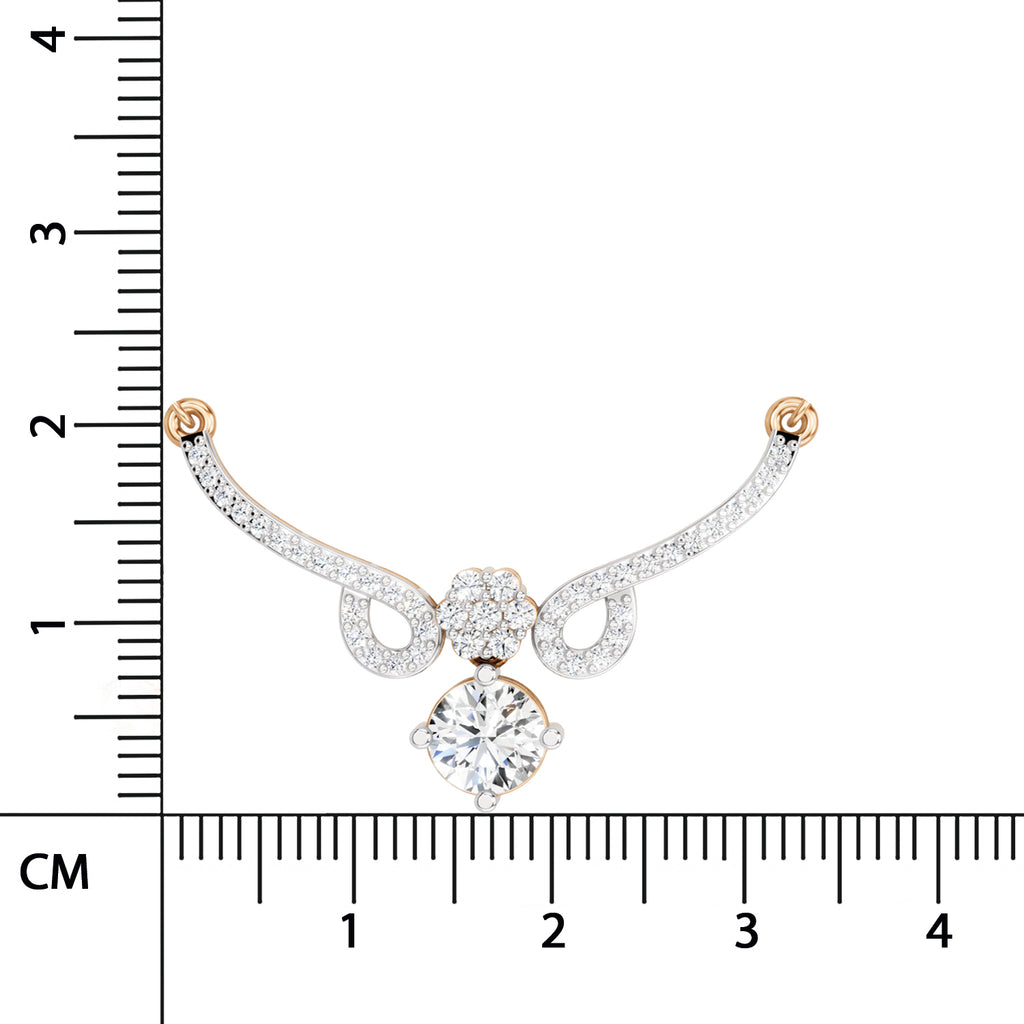 1.09 ct Graceful Drop Pendant Necklace | 14K White Gold