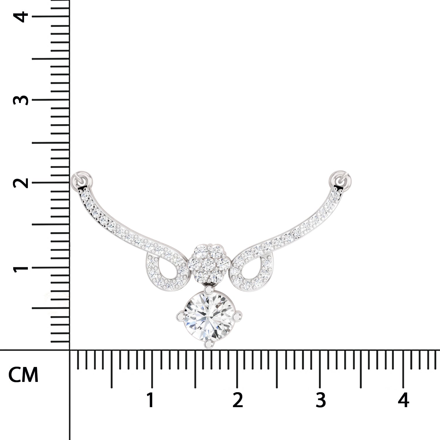 1.09 ct Graceful Drop Pendant Necklace | 14K White Gold