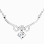 1.09 ct Graceful Drop Pendant Necklace | 14K White Gold