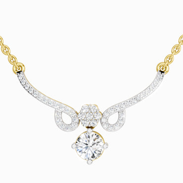 1.09 ct Graceful Drop Pendant Necklace | 14K White Gold